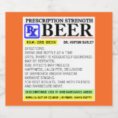 Étiquette Pour Bouteilles De Bière Drôle (Étiquettes simples)