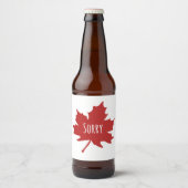 Étiquette Pour Bouteilles De Bière Drôle Canadien (Devant)
