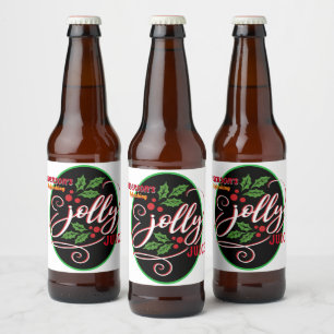 Étiquette Pour Bouteilles De Bière Drôle Jolly Jolly Jolly Bière de Noël