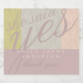 Étiquette Pour Bouteilles De Bière Dusky Pink Mariage Moderne Remerciement Classique (Étiquettes simples)