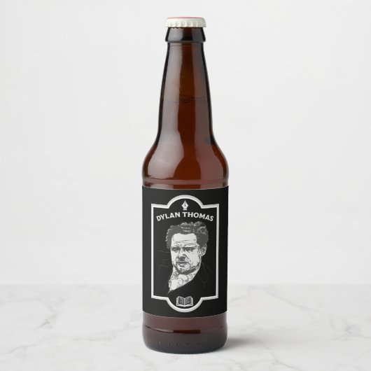 Étiquette Pour Bouteilles De Bière Dylan Thomas Welsh Poet (Devant)