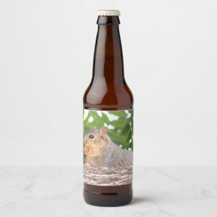 Étiquette Pour Bouteilles De Bière Écureuil