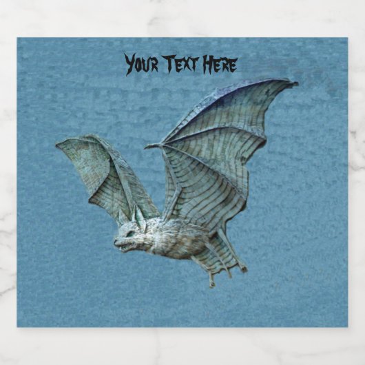 Étiquette Pour Bouteilles De Bière Eerie Volant Trois Dimensions Bat D'Apparence (Étiquettes simples)