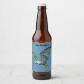 Étiquette Pour Bouteilles De Bière Eerie Volant Trois Dimensions Bat D'Apparence (Devant)