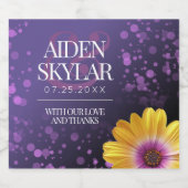 Étiquette Pour Bouteilles De Bière Elegant Golden Daisy (Étiquettes simples)