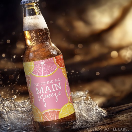 Étiquette Pour Bouteilles De Bière Elle a trouvé sa Baby Shower de mariage de la gran