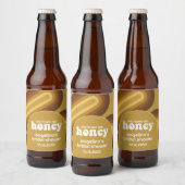 Étiquette Pour Bouteilles De Bière Elle a trouvé son miel - Réception de mariage rayu (Bouteilles)