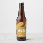 Étiquette Pour Bouteilles De Bière Elle a trouvé son miel - Réception de mariage rayu (Devant)