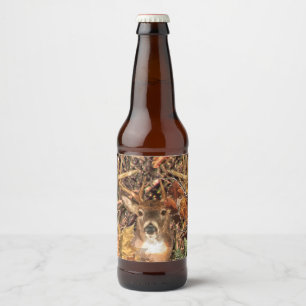 Étiquette Pour Bouteilles De Bière Énergie d'automne de tête de cerfs communs de