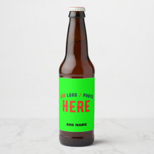 ÉTIQUETTE POUR BOUTEILLES DE BIÈRE ENSEMBLE MODERNE PERSONNALISÉ VERT NÉON MARQUE VER