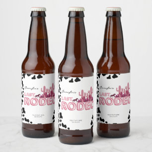 Étiquette Pour Bouteilles De Bière enterrement de vie de jeune fille Cowgirl Last Rod
