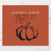 Étiquette Pour Bouteilles De Bière Épice citrouille (Étiquettes simples)