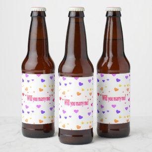 Étiquette Pour Bouteilles De Bière Épouse-moi,