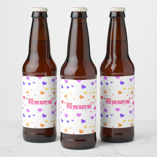 Étiquette Pour Bouteilles De Bière Épouse-moi, (Bouteilles)