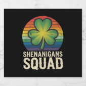 Étiquette Pour Bouteilles De Bière Équipe de Shenanigans Saint-Patrick (Étiquettes simples)