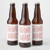 Étiquette Pour Bouteilles De Bière Équipe Rose (Bouteilles)