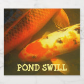 Étiquette Pour Bouteilles De Bière Étanche carpe orange (Étiquettes simples)