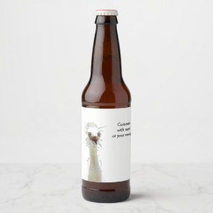 Étiquette Pour Bouteilles De Bière Étiquette de bière d'oiseau fou