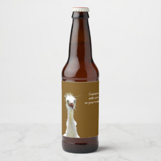 Étiquette Pour Bouteilles De Bière Étiquette de bière d'oiseau fou