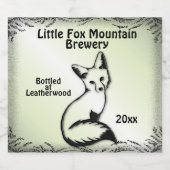 Étiquette Pour Bouteilles De Bière Étiquette de bière Green Fox (Étiquettes simples)