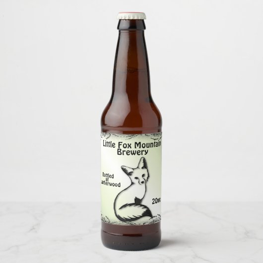 Étiquette Pour Bouteilles De Bière Étiquette de bière Green Fox (Devant)
