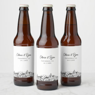 Étiquette Pour Bouteilles De Bière Étiquette de bière personnalisée des monuments de