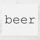 Étiquette Pour Bouteilles De Bière Étiquette de bières de base - Blanc (Étiquettes simples)