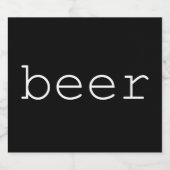 Étiquette Pour Bouteilles De Bière Étiquette de bières de base - Noir (Étiquettes simples)