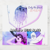 Étiquette Pour Bouteilles De Bière Étiquette de boisson pour fille Anime (Étiquettes simples)