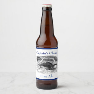 Étiquette Pour Bouteilles De Bière Étiquette de bouteille de bière de baleine vinta