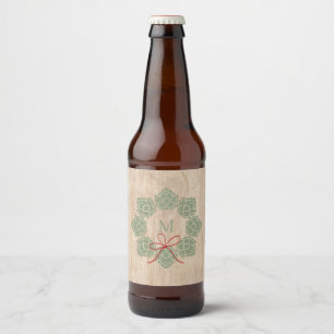 Étiquette Pour Bouteilles De Bière Étiquette de bouteille de bière de Noël rustique