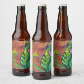 Étiquette Pour Bouteilles De Bière étiquette de vin de chat vert (Bouteilles)