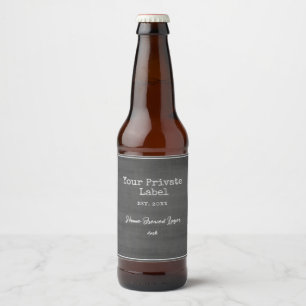 Étiquette Pour Bouteilles De Bière Étiquette de vin privée Retro Black Chalkboard