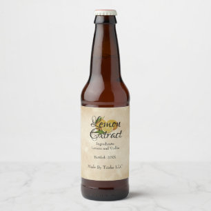 Étiquette Pour Bouteilles De Bière Étiquette d'huile d'extraction de citron personnal