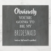 Étiquette Pour Bouteilles De Bière Évidemment - Drôle Proposition d'Épouse (Étiquettes simples)