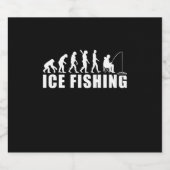 Étiquette Pour Bouteilles De Bière Évolution de la pêche sur glace Fisher (Étiquettes simples)