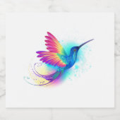 Étiquette Pour Bouteilles De Bière Exotic Rainbow Hummingbird (Étiquettes simples)