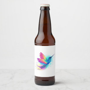 Étiquette Pour Bouteilles De Bière Exotic Rainbow Hummingbird