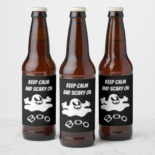Étiquette Pour Bouteilles De Bière fantôme blanc
