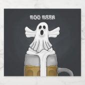 Étiquette Pour Bouteilles De Bière Fantôme Bouh (Étiquettes simples)