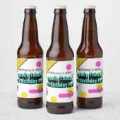 Étiquette Pour Bouteilles De Bière Fête d'anniversaire des années 80 (Bouteilles)