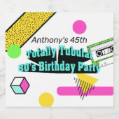 Étiquette Pour Bouteilles De Bière Fête d'anniversaire des années 80 (Étiquettes simples)