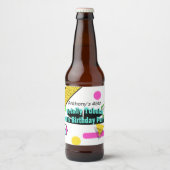 Étiquette Pour Bouteilles De Bière Fête d'anniversaire des années 80 (Devant)
