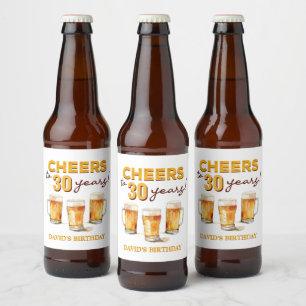 Étiquette Pour Bouteilles De Bière Fête d'anniversaire Surprise Acclamations et Bière