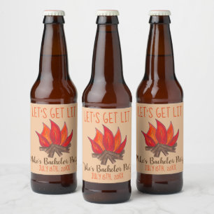 Étiquette Pour Bouteilles De Bière Fête de Bachelor Enterrement de Vie de Garçon Camp