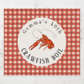 Étiquette Pour Bouteilles De Bière Fête de fruits de mer ébullition d'écrevisses à ca (Étiquettes simples)