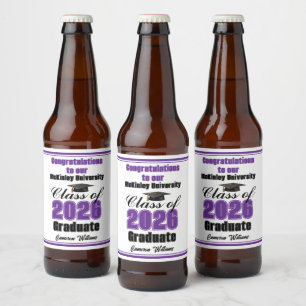 Étiquette Pour Bouteilles De Bière Fête de remise des diplômes de la promotion 2026 d
