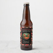 Étiquette Pour Bouteilles De Bière Fête de Summerween Pastèque Jack o Lantern Effraya (Devant)
