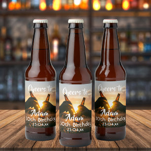 Étiquette Pour Bouteilles De Bière fête du 30e anniversaire, les brasseurs