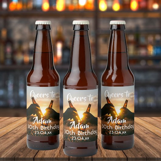 Étiquette Pour Bouteilles De Bière fête du 30e anniversaire, les brasseurs